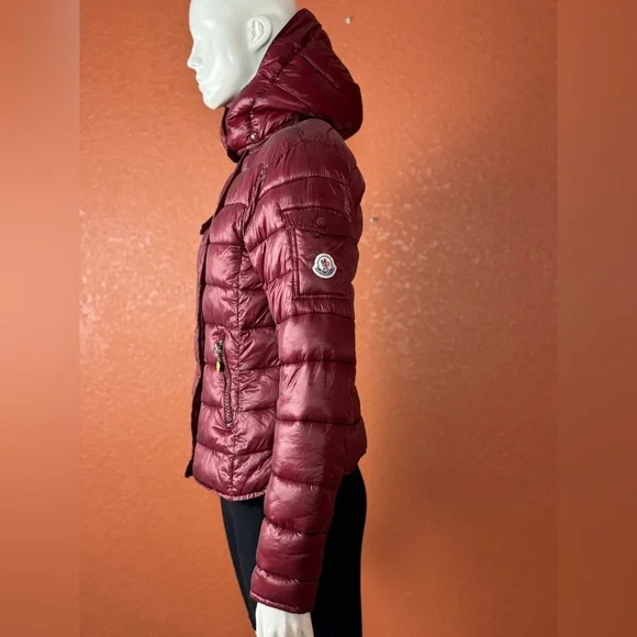 Moncler Deep Red Puffer Jacket - Picture 8 of 17